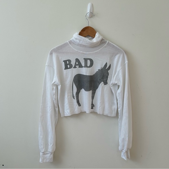 Recycled Karma Bad Donkey puff sleeves Women’s White Medium - Picture 11 of 13